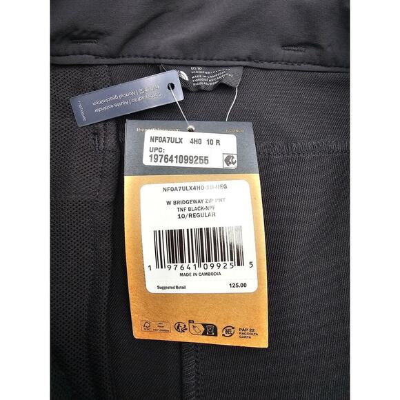 The North Face Women's Size 10 Reg Black Bridgeway Zip Off Pant NWT - Picture 12 of 12